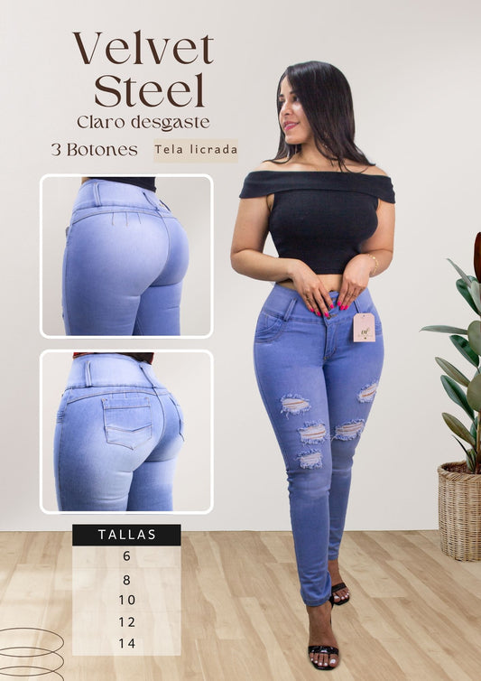 Velvet  Steel Claro desgaste