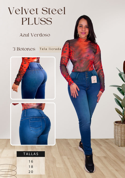 Velvet Steel PLUSS Azul Verdoso