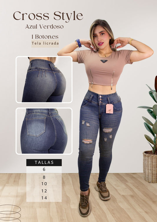 Cross Style Azul Verdoso