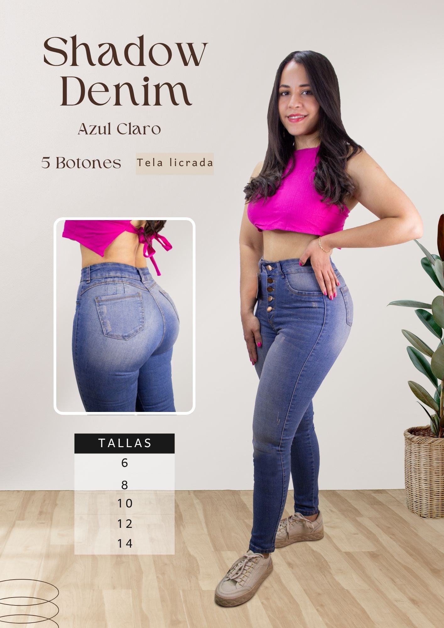 Shadow Denim Azul Claro