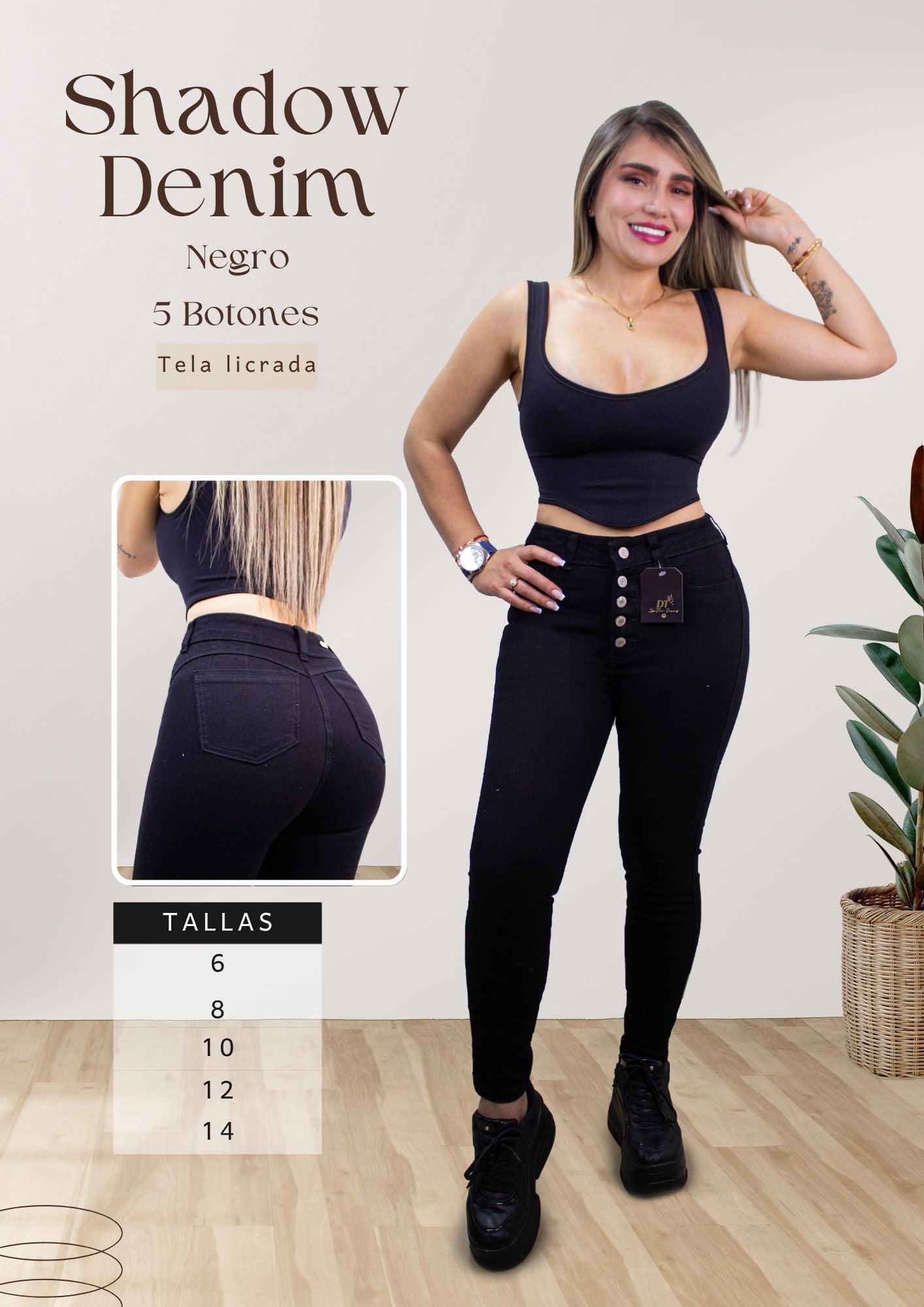 Shadow Denim Negro