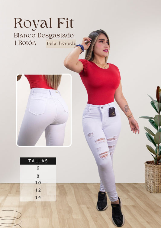 Royal Fit Blanco Desgastado