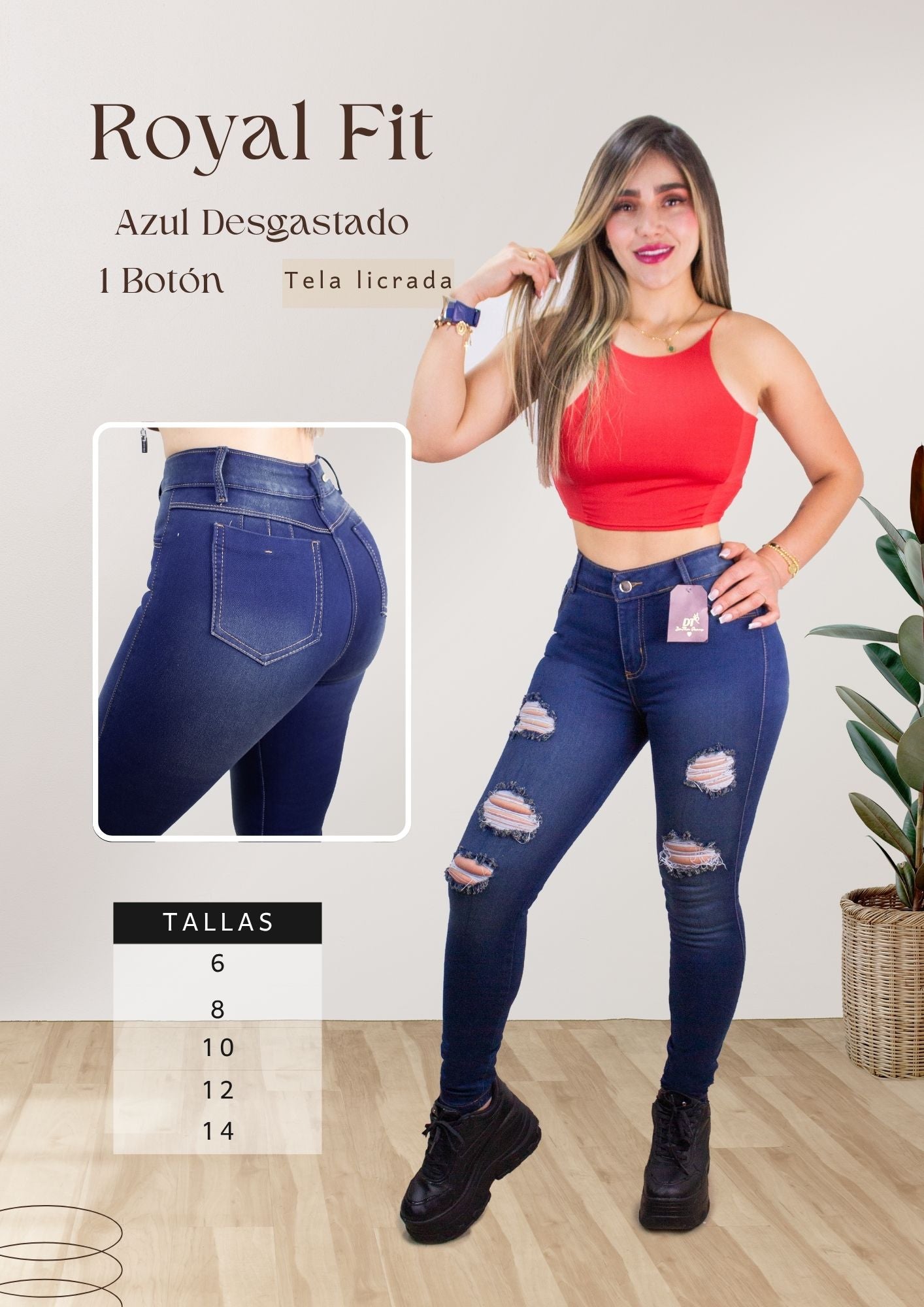 Royal Fit Azul Desgastado